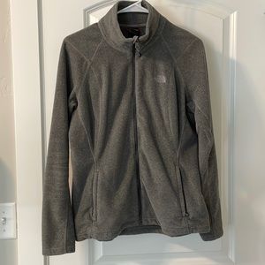 Gray North Face fleece